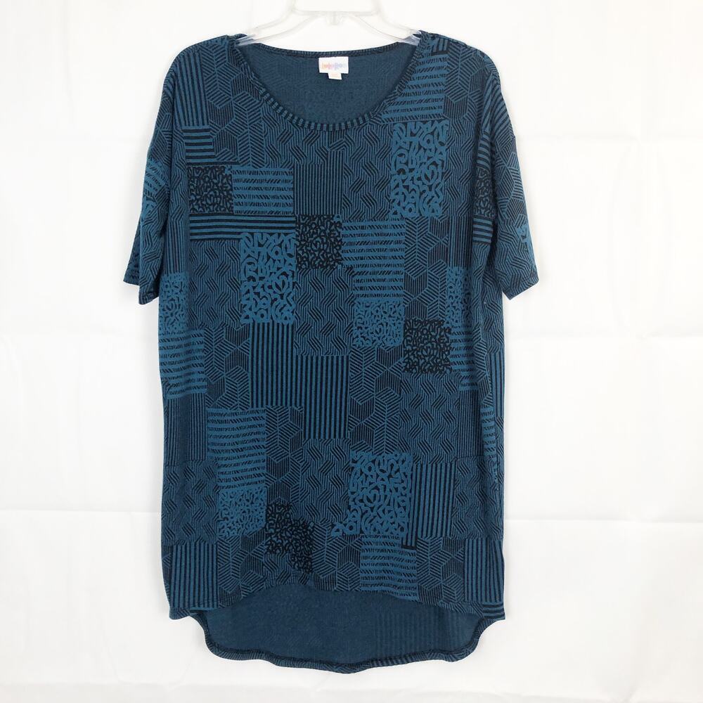 LuLaRoe Blue Elbow Sleeve Tunic/Top Size XXS Casual Loungewear